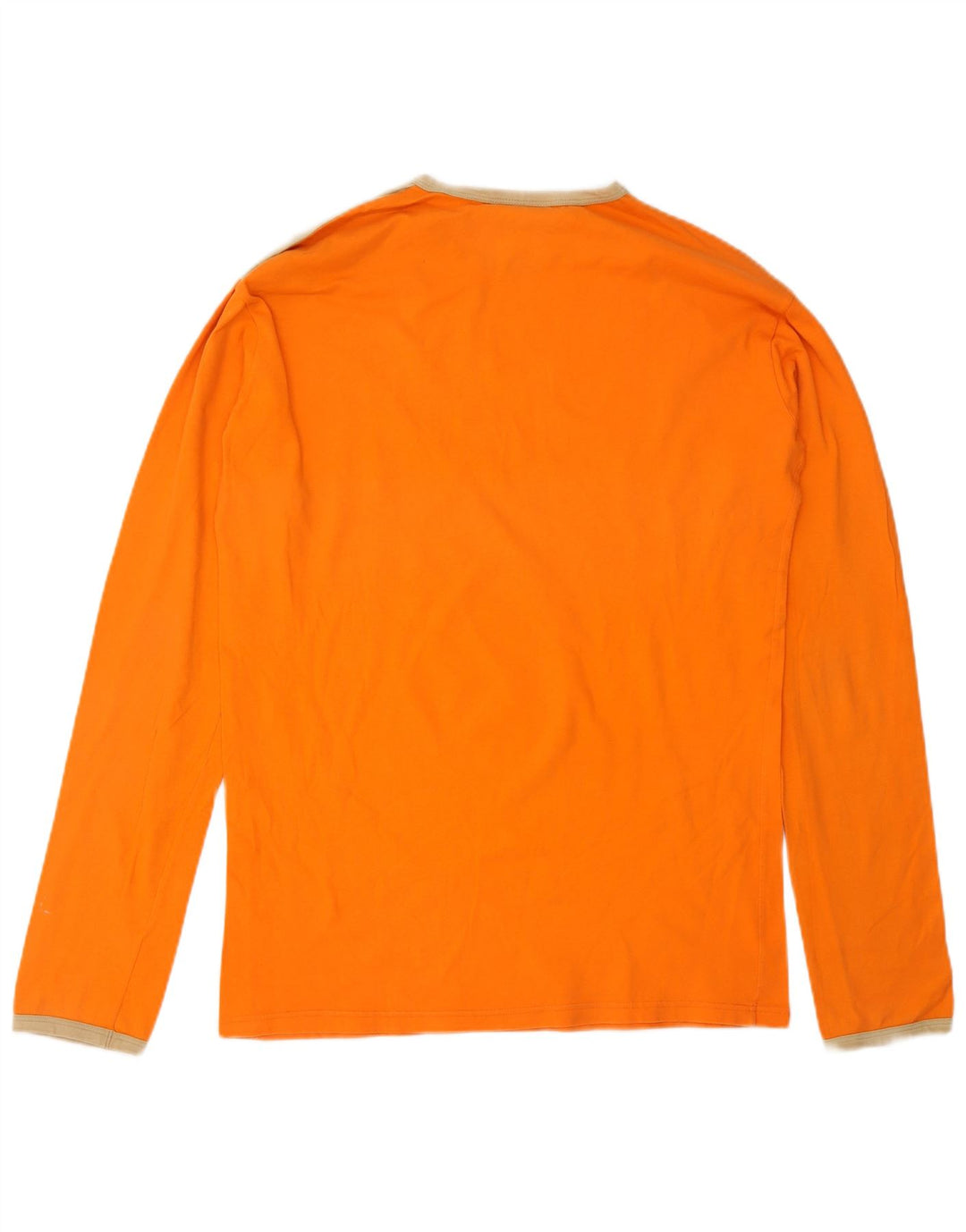 PUMA Haut graphique à manches longues pour homme en coton color block orange Taille L