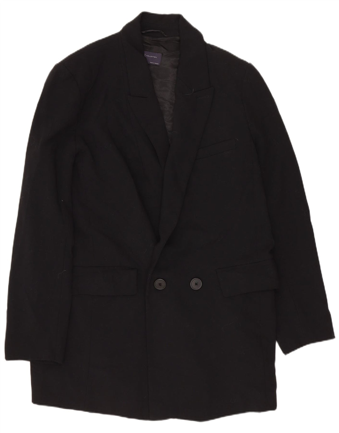 MARKS & SPENCER Veste blazer croisée pour femme UK 12 Noir moyen