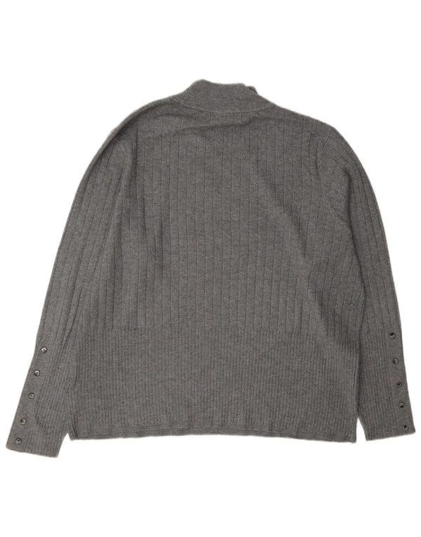 Marks & Spencer Pull col roulé pour femme UK 22 3XL Gris Viscose