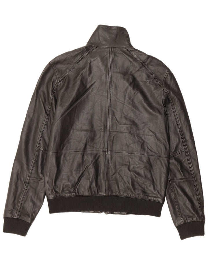 Dkny Veste en cuir pour homme UK 36 Petit cuir noir