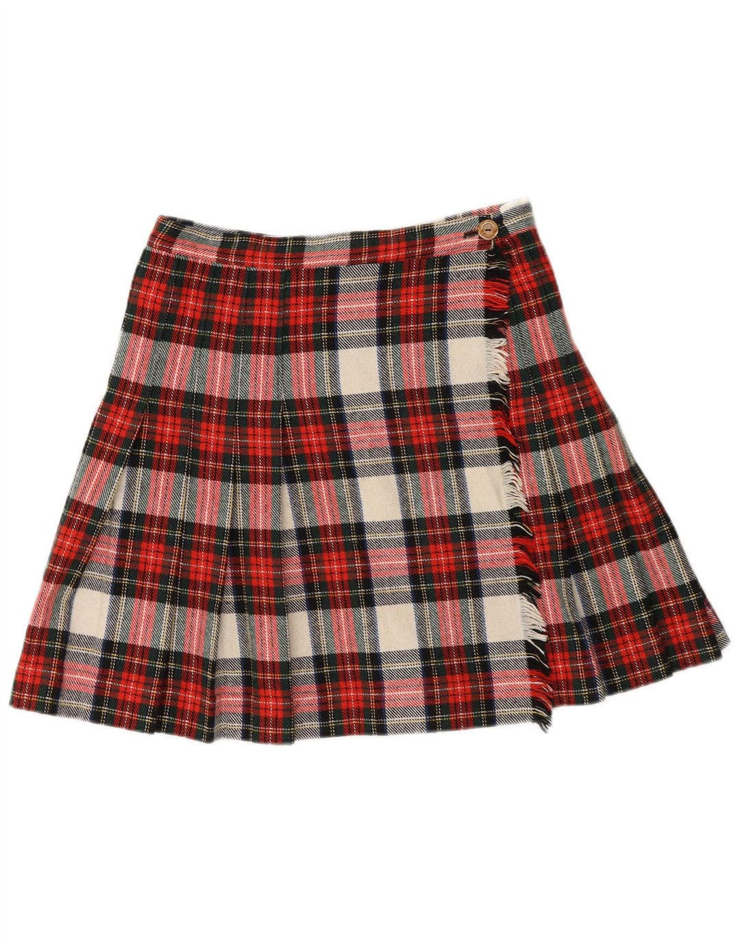 jupe portefeuille femme vintage W30 Plaid rouge moyen
