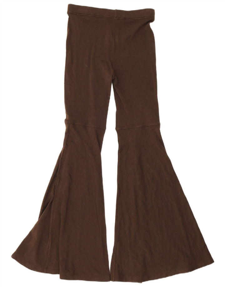 Roccobarocco Leggings évasés pour femme UK 8 Small Marron