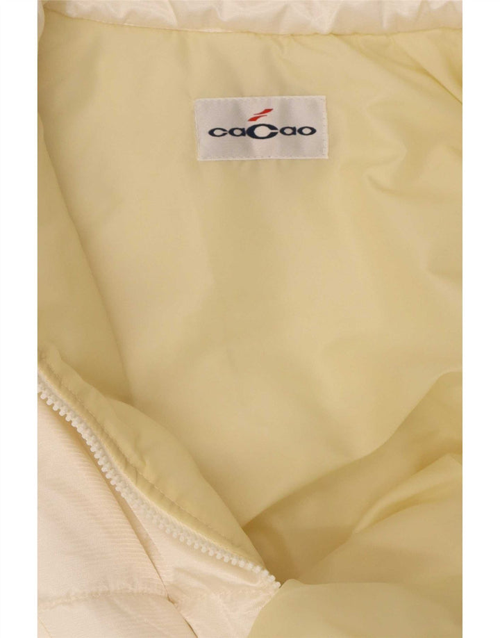 Cacao Gilet rembourré pour femme EU 38 Medium Blanc Polyamide