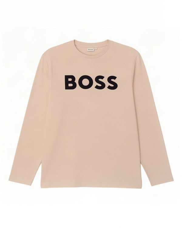 Hugo Boss Haut graphique à manches longues pour garçon 13-14 ans Petit coton blanc