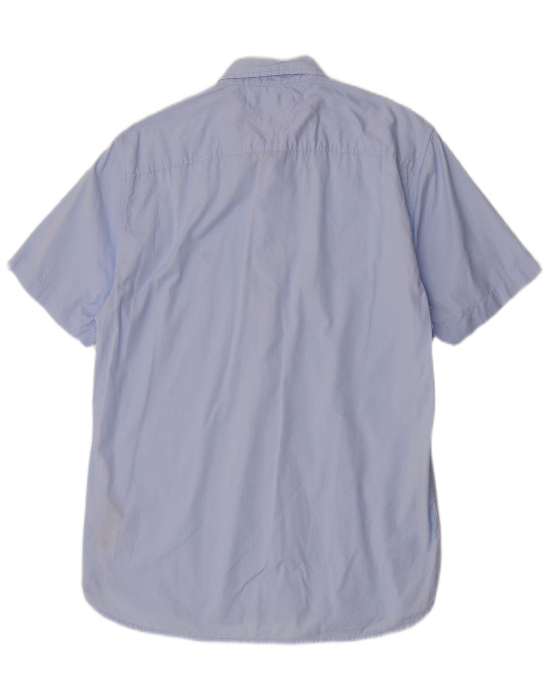 Tommy Hilfiger Chemise à manches courtes coupe régulière pour homme en coton bleu moyen