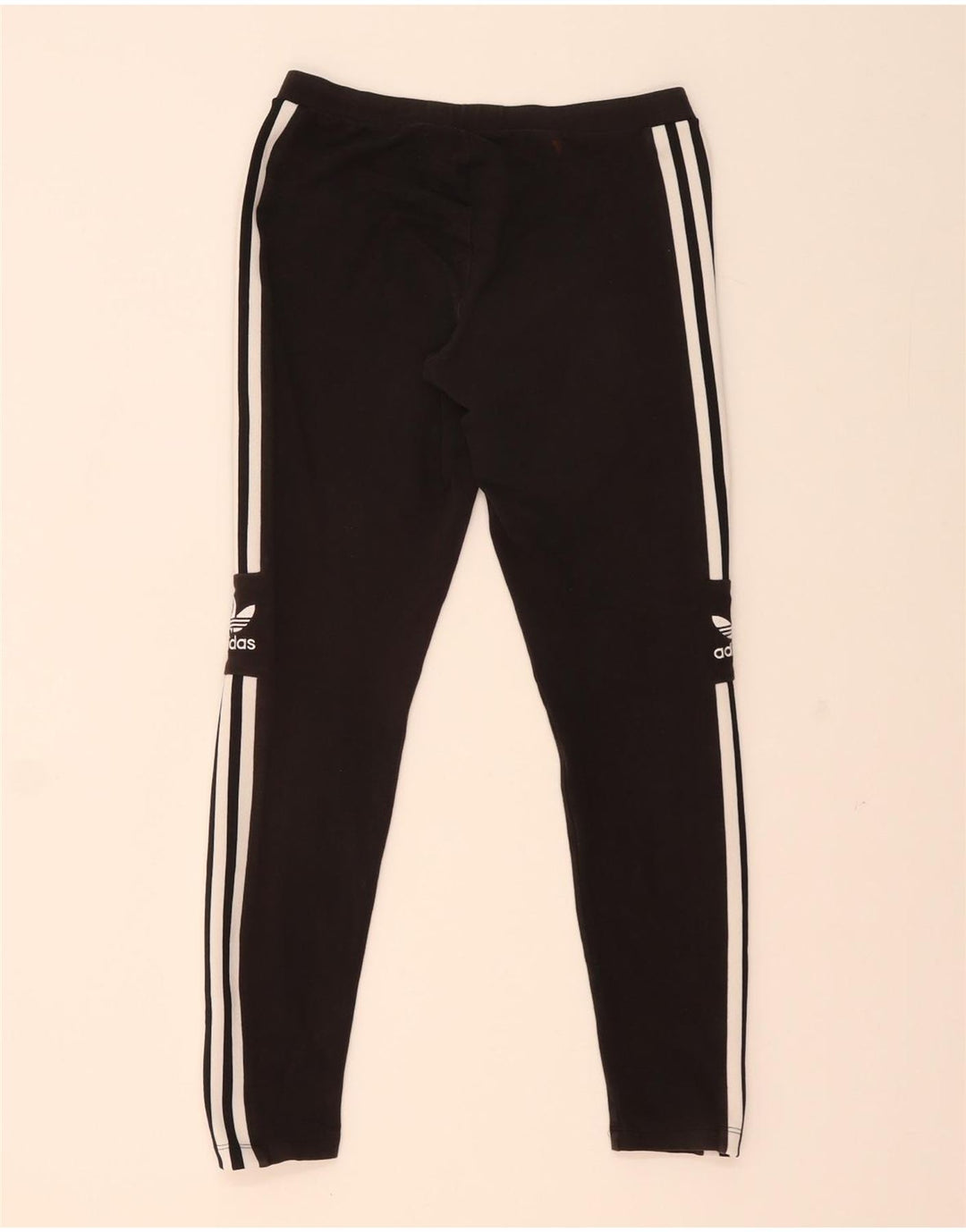 Adidas Leggings Femme UK 14 Coton Noir Moyen