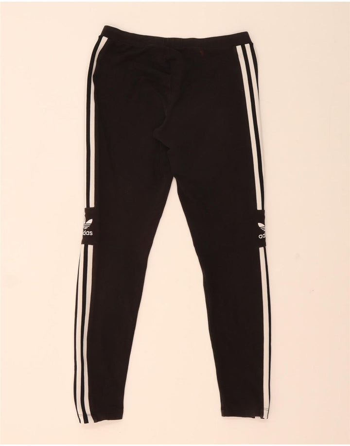 Adidas Leggings Femme UK 14 Coton Noir Moyen