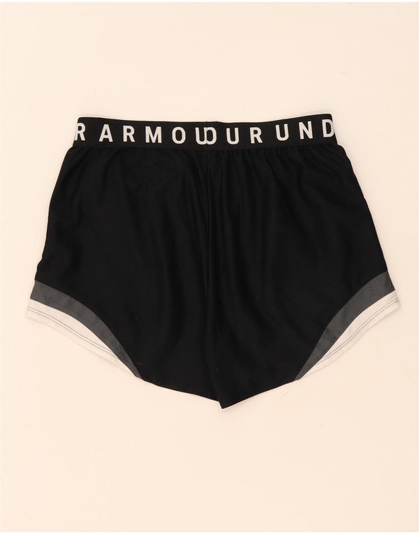 Under Armour Short de sport Heat Gear pour femme UK 10 Small Noir Colourblock