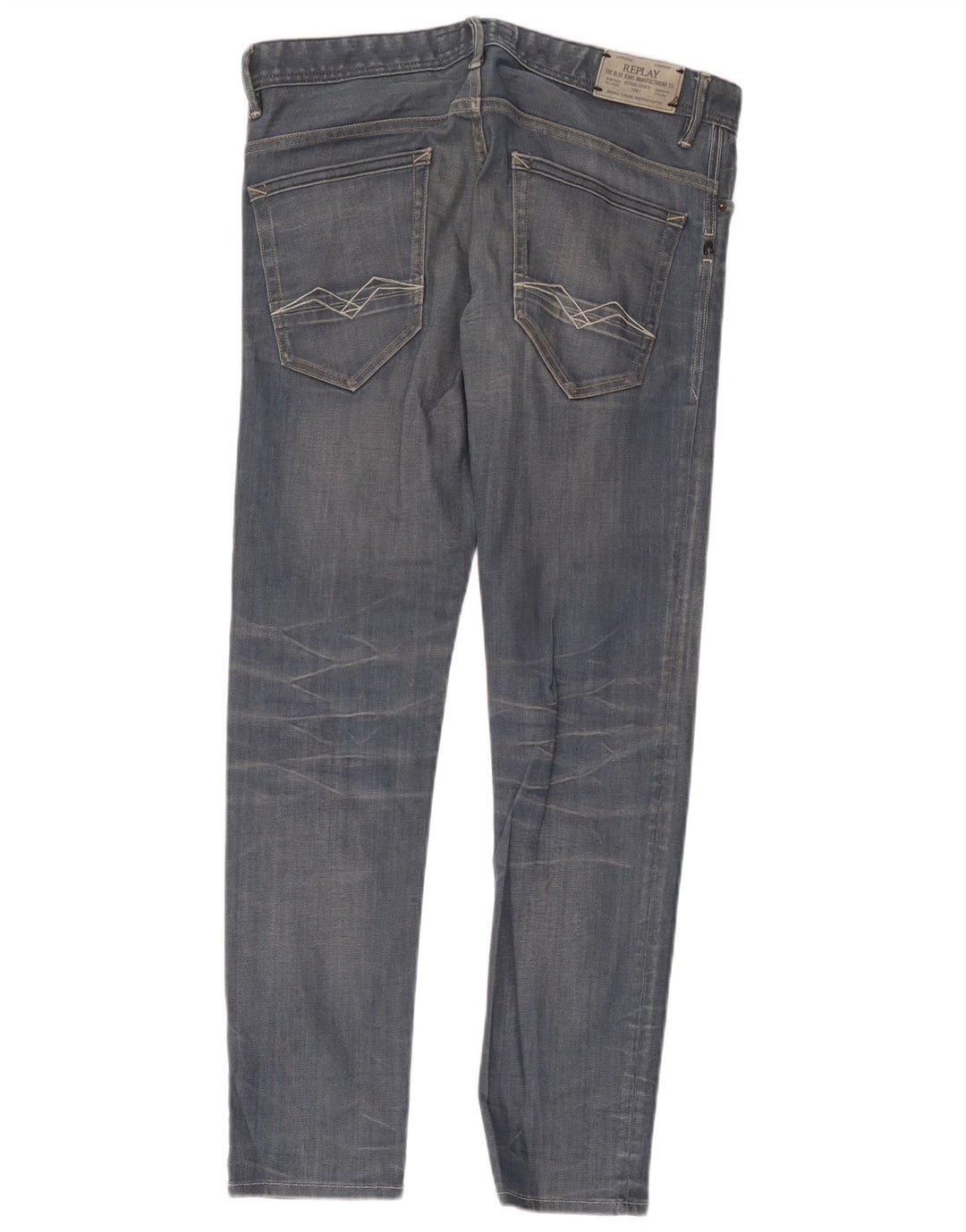 Replay Jean Slim Homme W33 L32 Bleu Coton