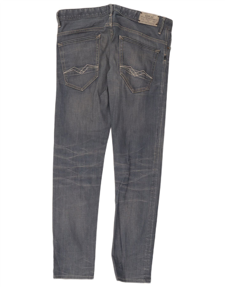 Replay Jean Slim Homme W33 L32 Bleu Coton