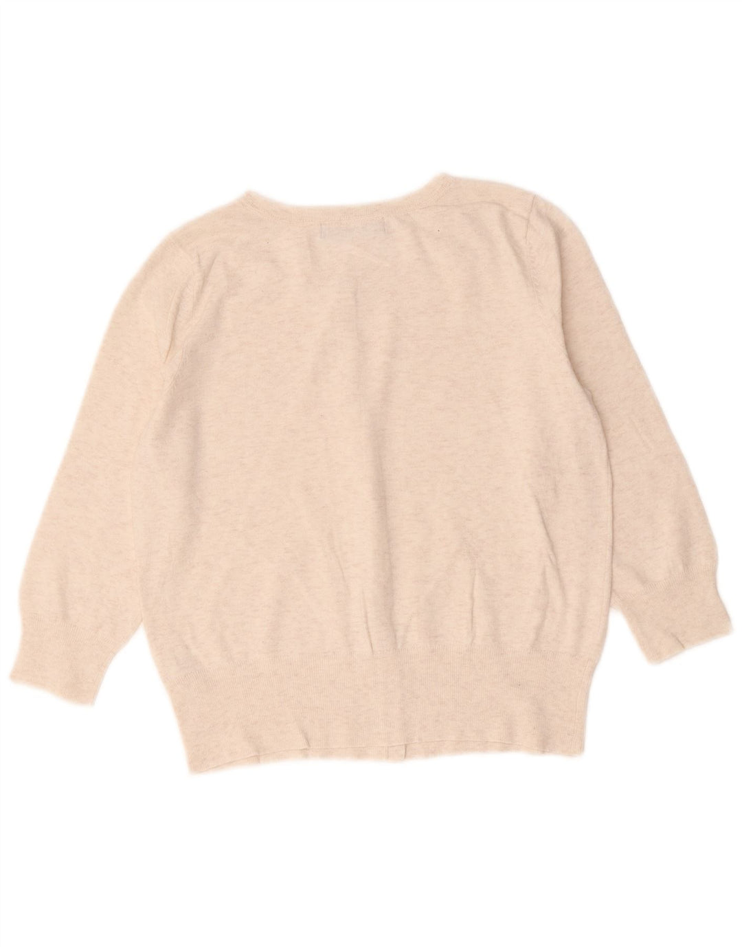 Marks & Spencer Pull Cardigan pour Femme UK 10 Petit Beige Moucheté