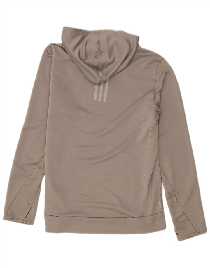 ADIDAS Pull à Capuche Climalite Homme Gris Moyen Polyester