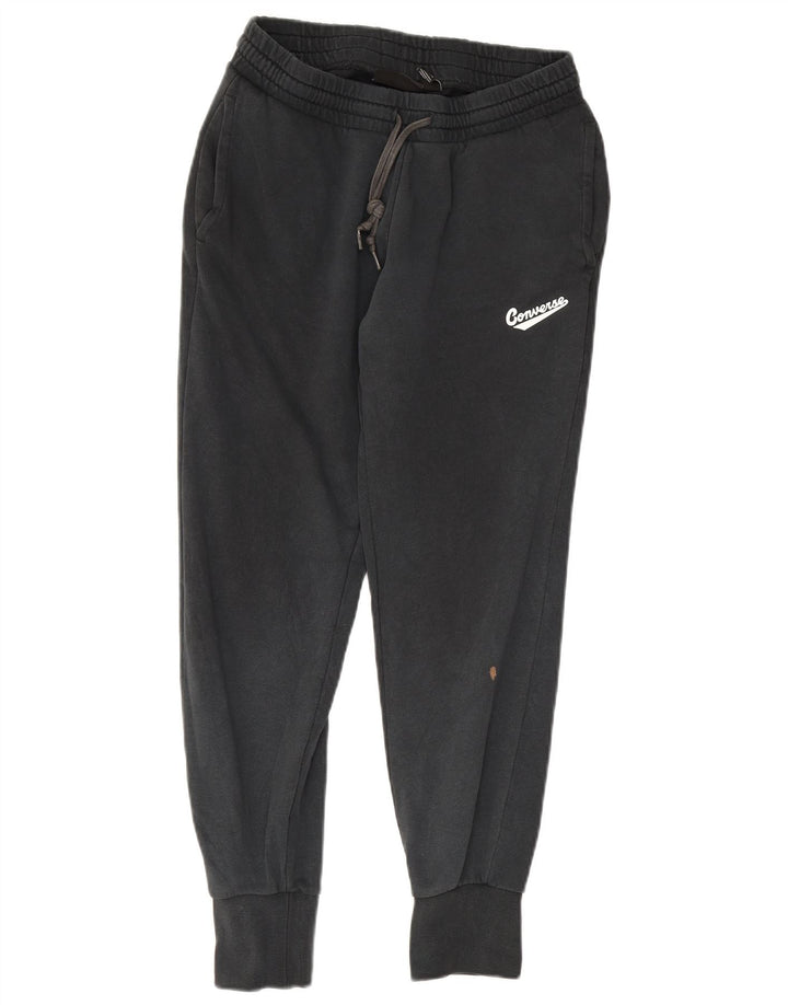Converse Pantalon de survêtement pour femme en coton noir moyen UK 42