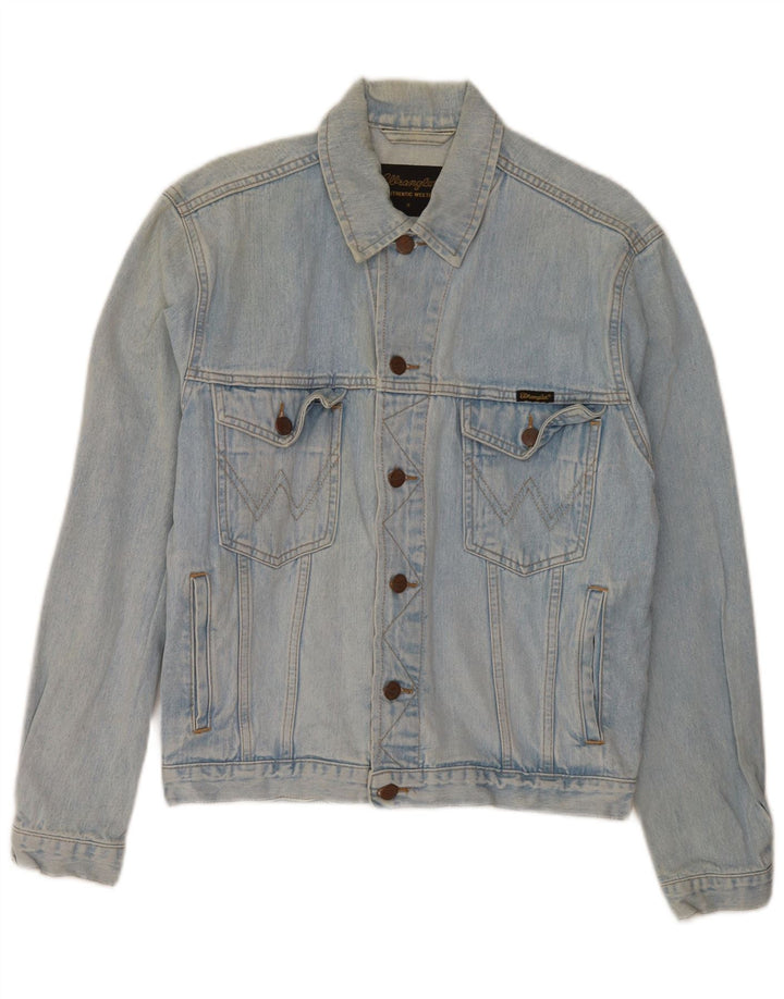 Wrangler Veste en jean pour homme UK 36 Petit coton bleu