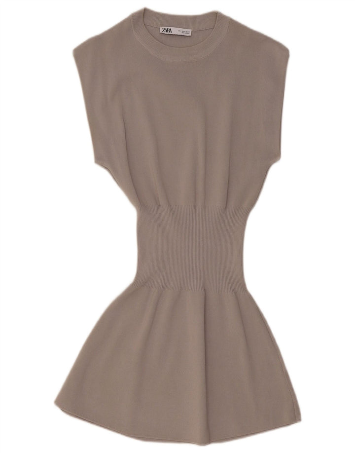 ZARA Robe pull pour femme UK 8 Small Gris