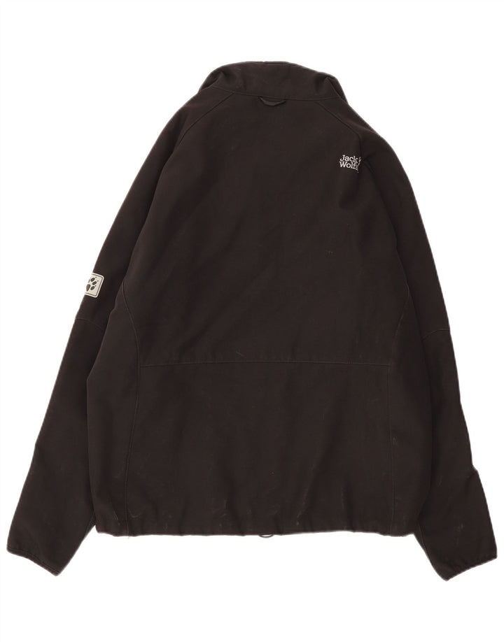 Jack Wolfskin Veste Bomber Femme UK 36/38 Moyen Noir Polyester