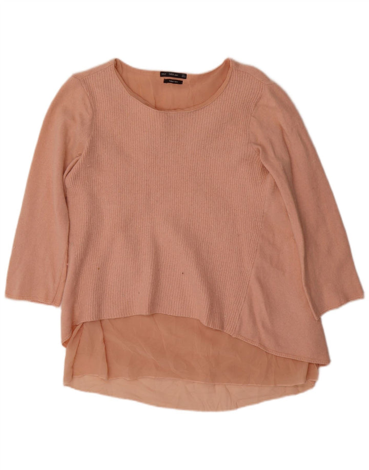 Zara Tunique à manches 3/4 pour femme UK 14 Large Rose