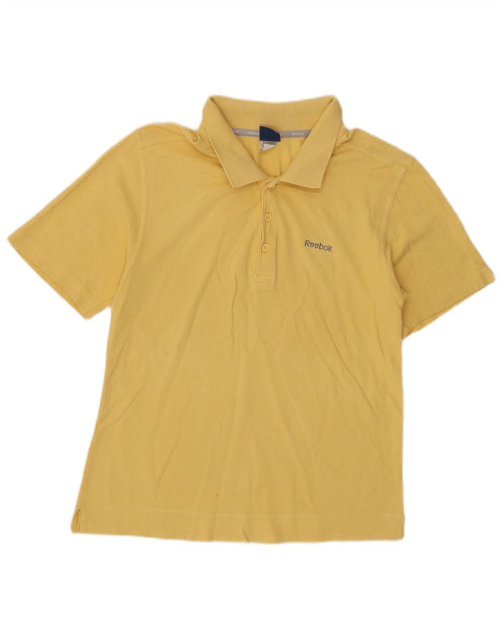 Reebok Polo Femme UK 10 Small Jaune