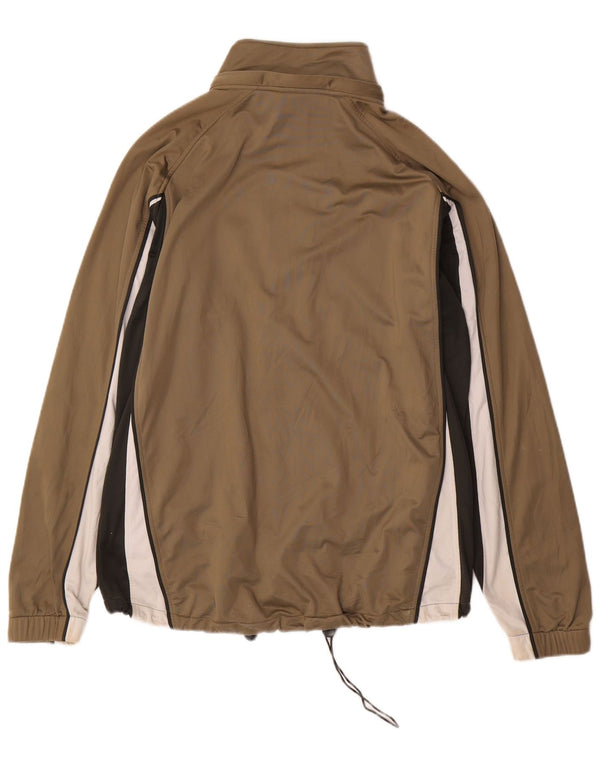 Asics Veste de survêtement pour homme en polyester color block kaki moyen