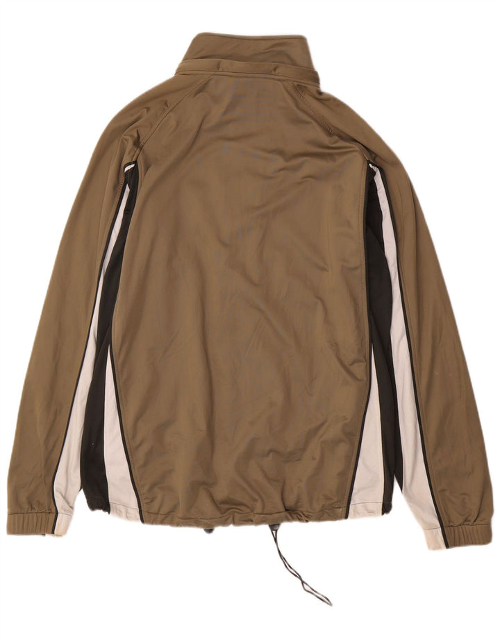 Asics Veste de survêtement pour homme en polyester color block kaki moyen