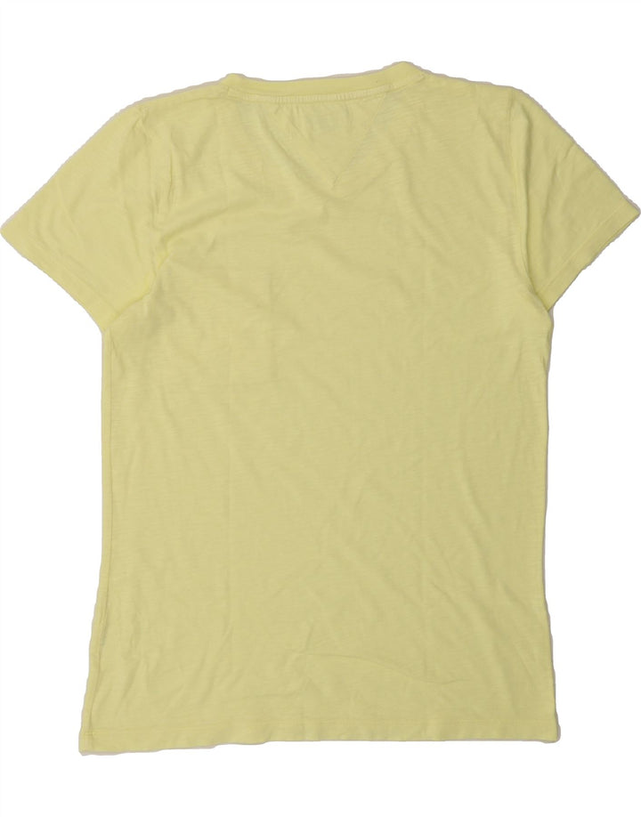 TOMMY HILFIGER Mens T-Shirt Top Small Yellow Vintage Tommy Hilfiger and Second-Hand Tommy Hilfiger from Messina Hembry 