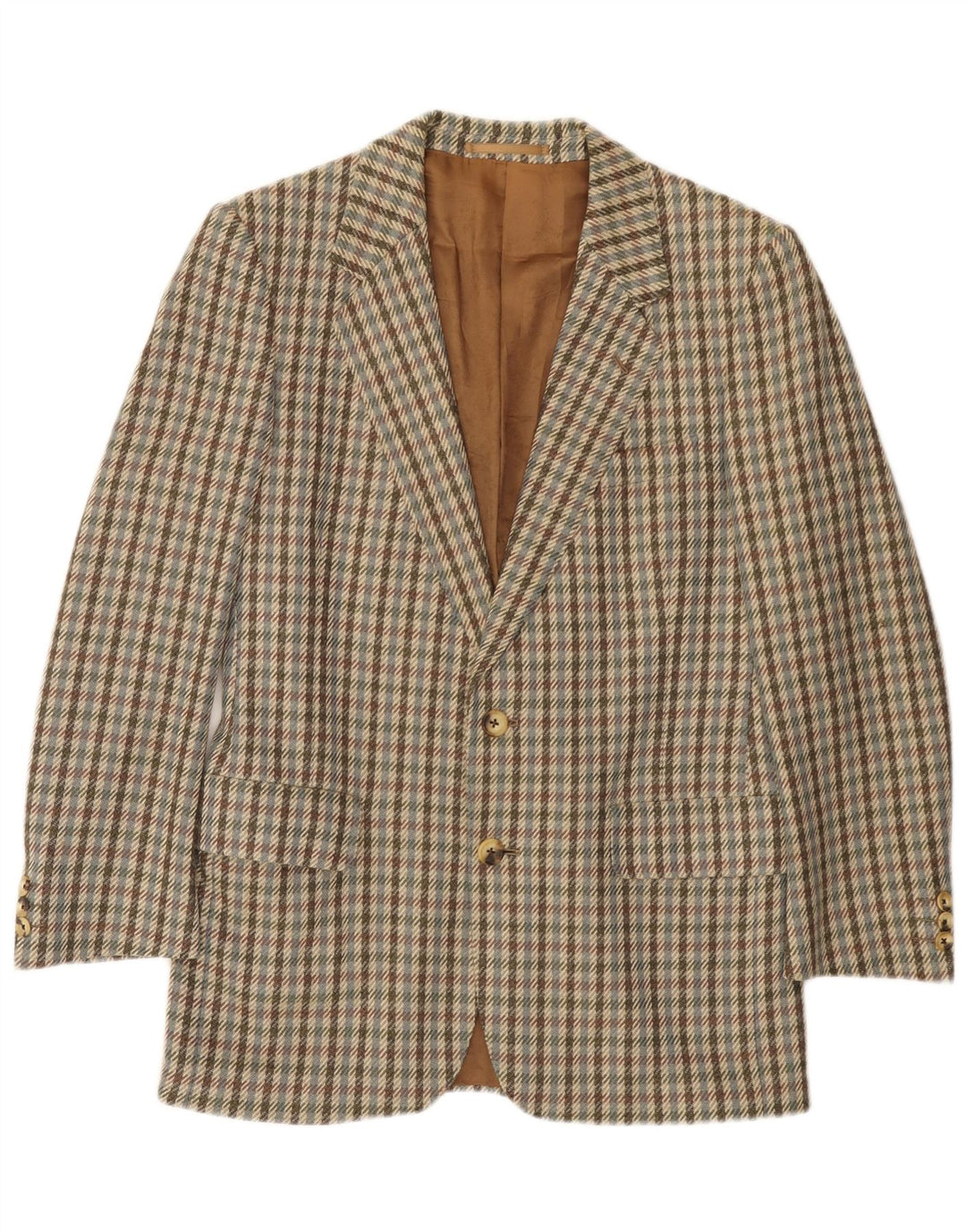 Aquascutum Veste Blazer 2 Boutons Homme UK 36 Petit Cachemire Multicolore