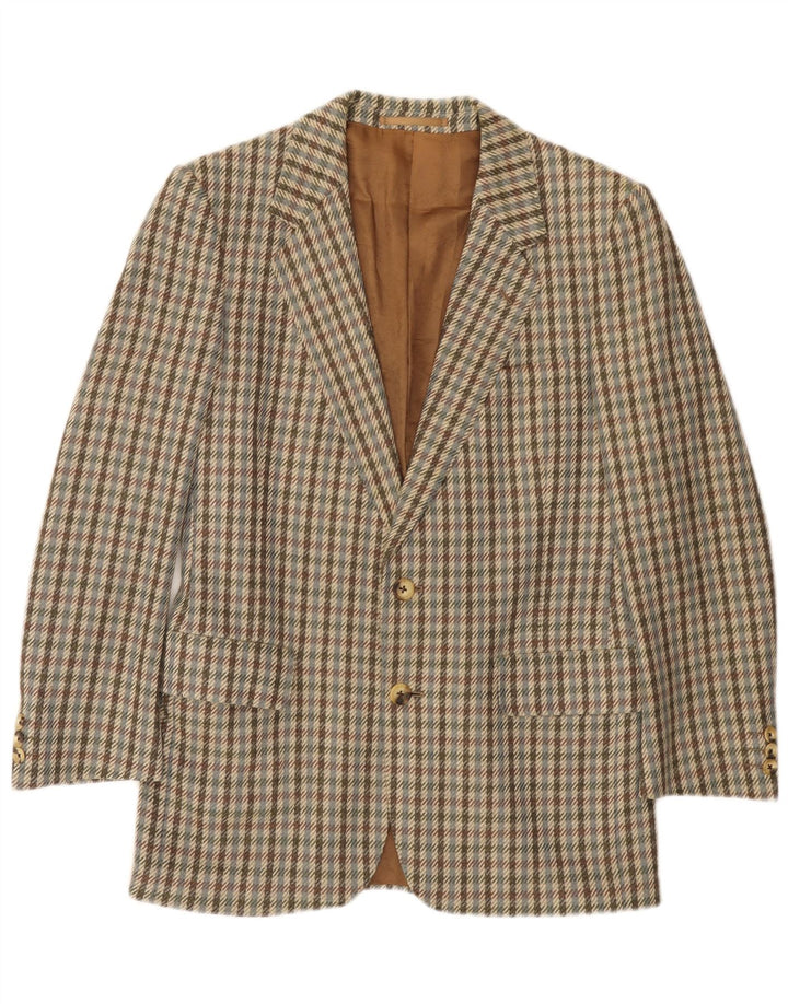 Aquascutum Veste Blazer 2 Boutons Homme UK 36 Petit Cachemire Multicolore
