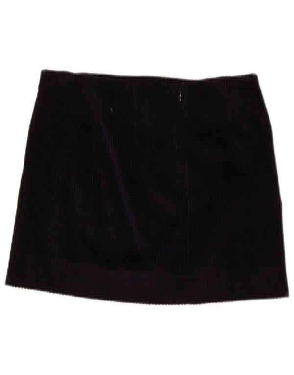 Cos Mini jupe en velours côtelé pour femme EU 34 XS W30 coton noir