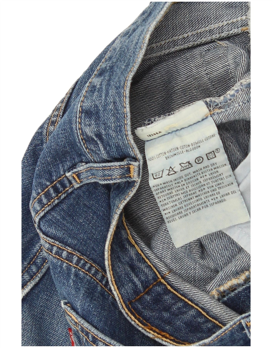 Levi's Mens Capri Jeans Taille 34 W34 L17 Bleu Coton