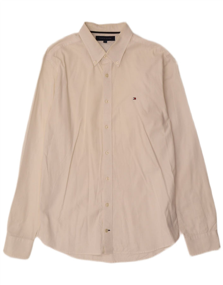 TOMMY HILFIGER Chemise Homme Large Blanc Coton