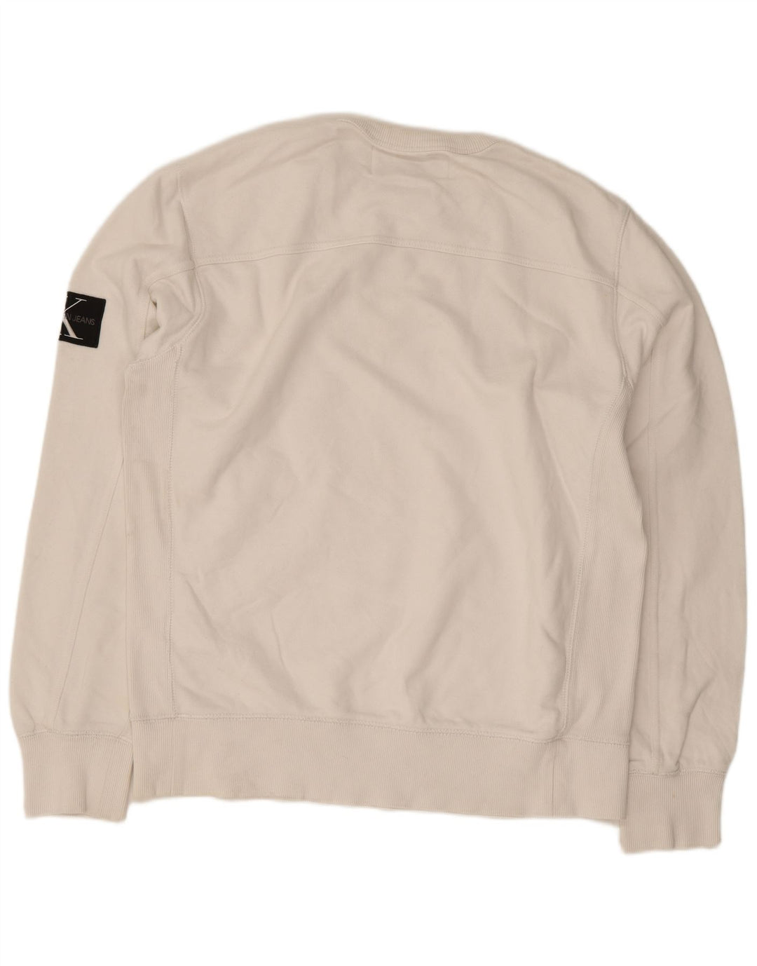 Calvin Klein Jeans Sweat-Shirt Homme Blanc Moyen Coton