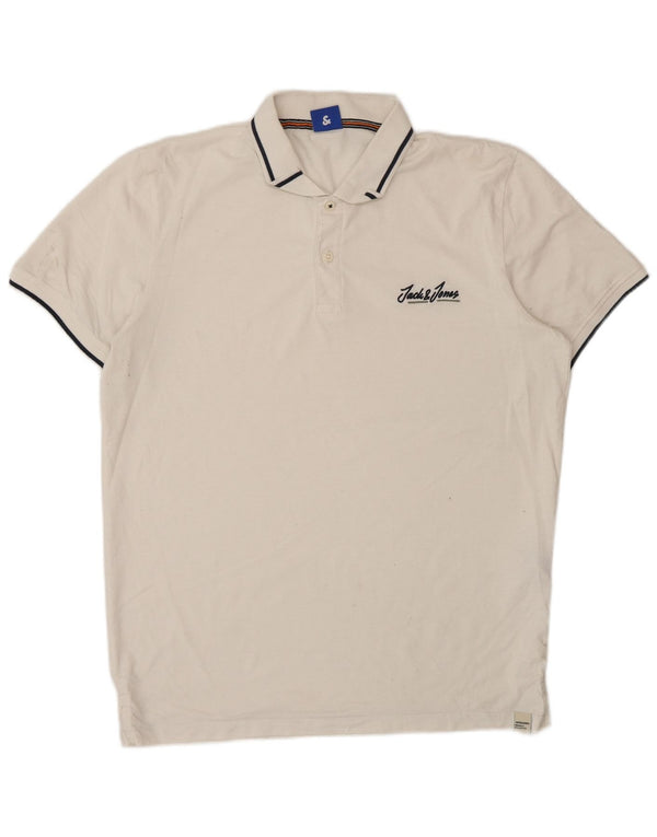 Jack & Jones Polo Homme Grand Blanc Coton