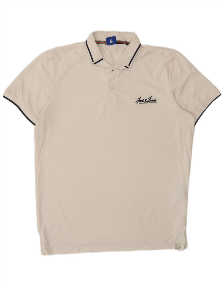 Jack & Jones Polo Homme Grand Blanc Coton