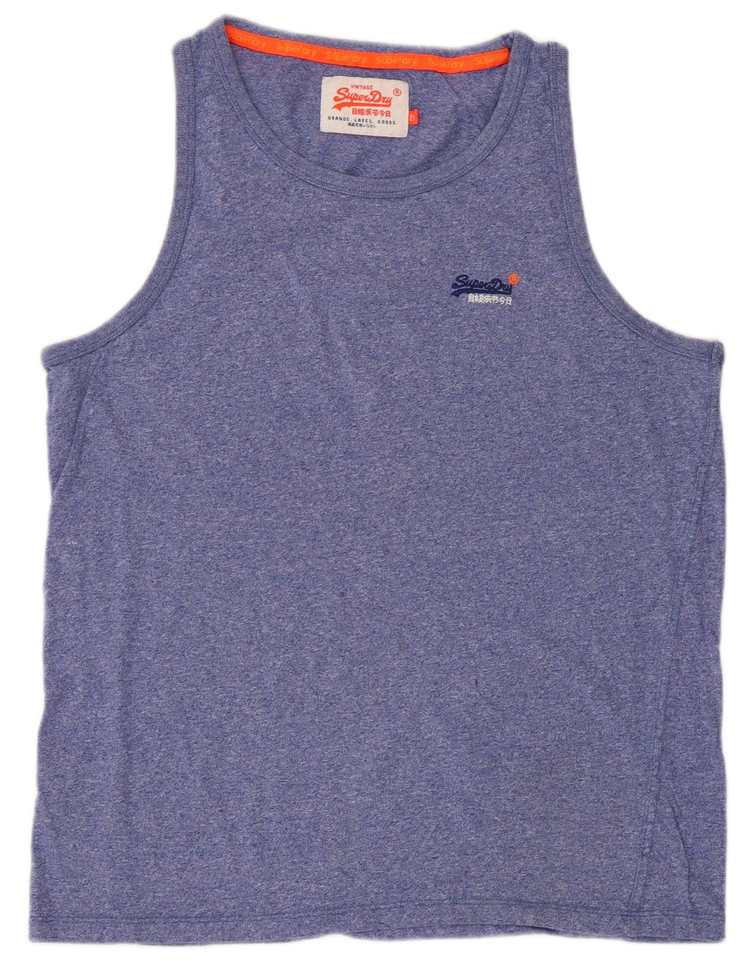 Superdry Débardeur Graphique Homme 2XL Bleu Moucheté