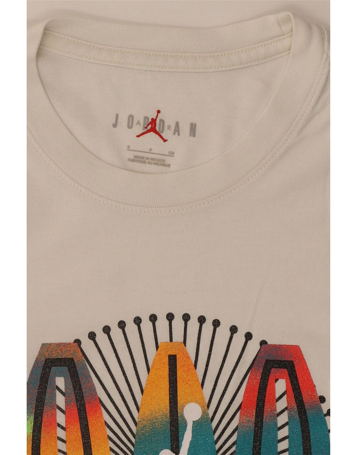 JORDAN T-shirt graphique pour hommes, petit, en coton blanc