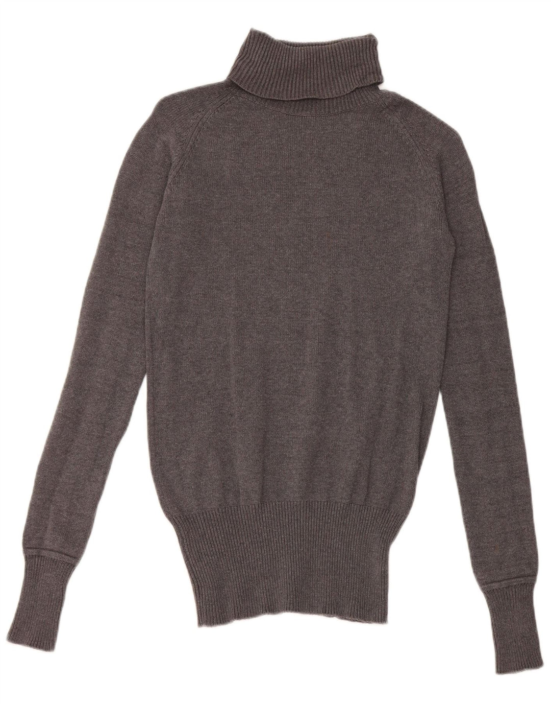 Zara Pull col roulé pour femme UK 12 Gris moyen Coton
