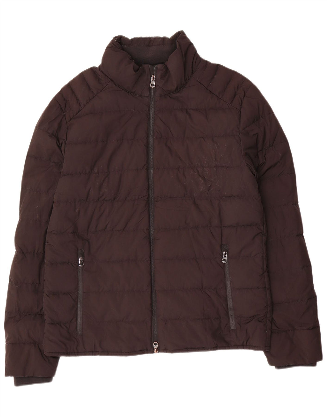 Zara Veste matelassée pour homme UK 40 Large Noir Polyester