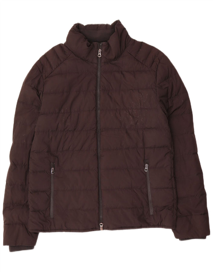 Zara Veste matelassée pour homme UK 40 Large Noir Polyester
