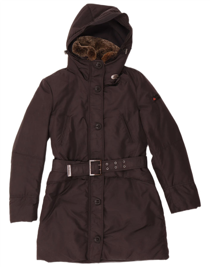 PEUTEREY Manteau matelassé à capuche pour femme EU 44 XL Noir Polyamide