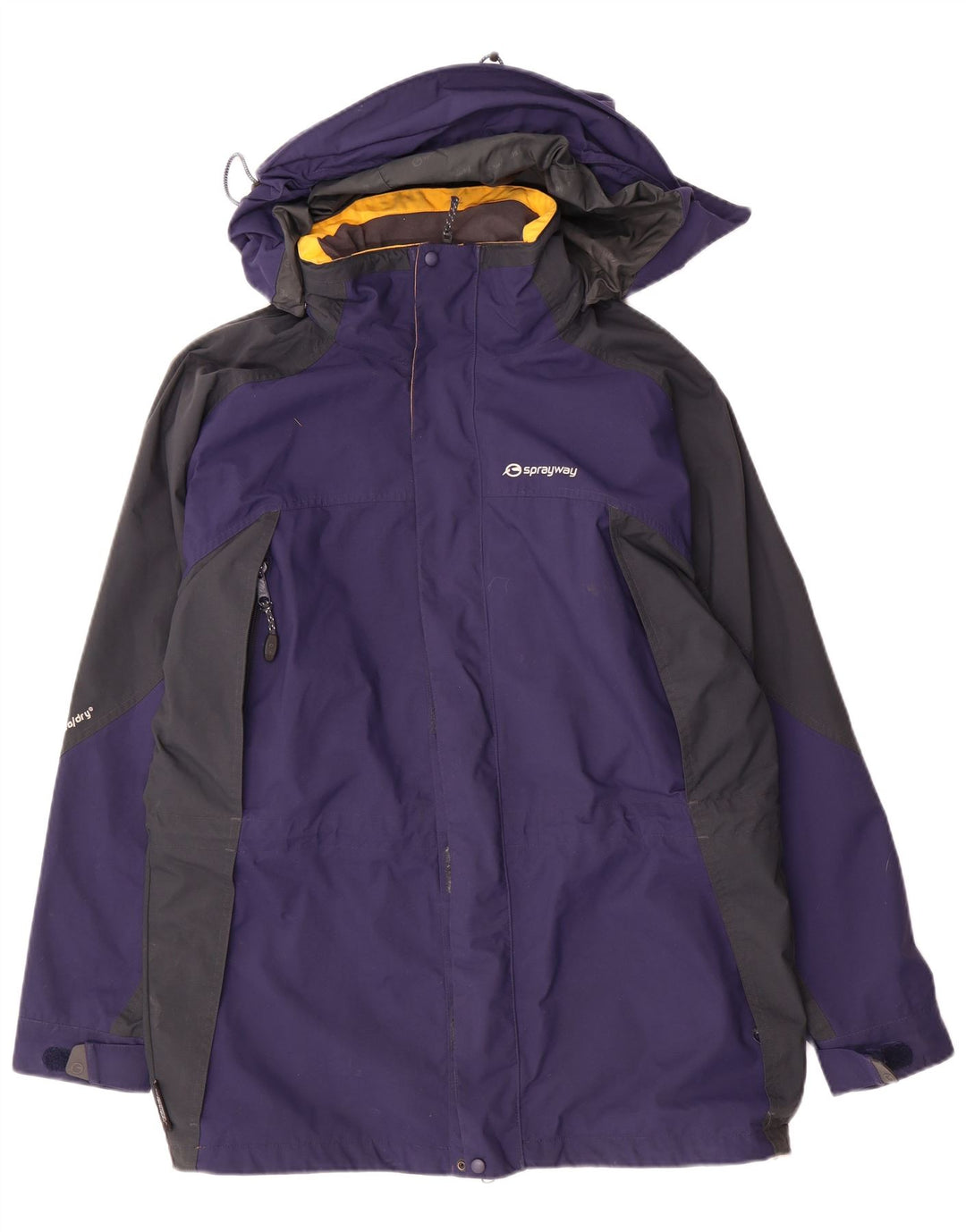 Sprayway Veste de pluie à capuche pour homme UK 38 Bleu marine moyen Colourblock