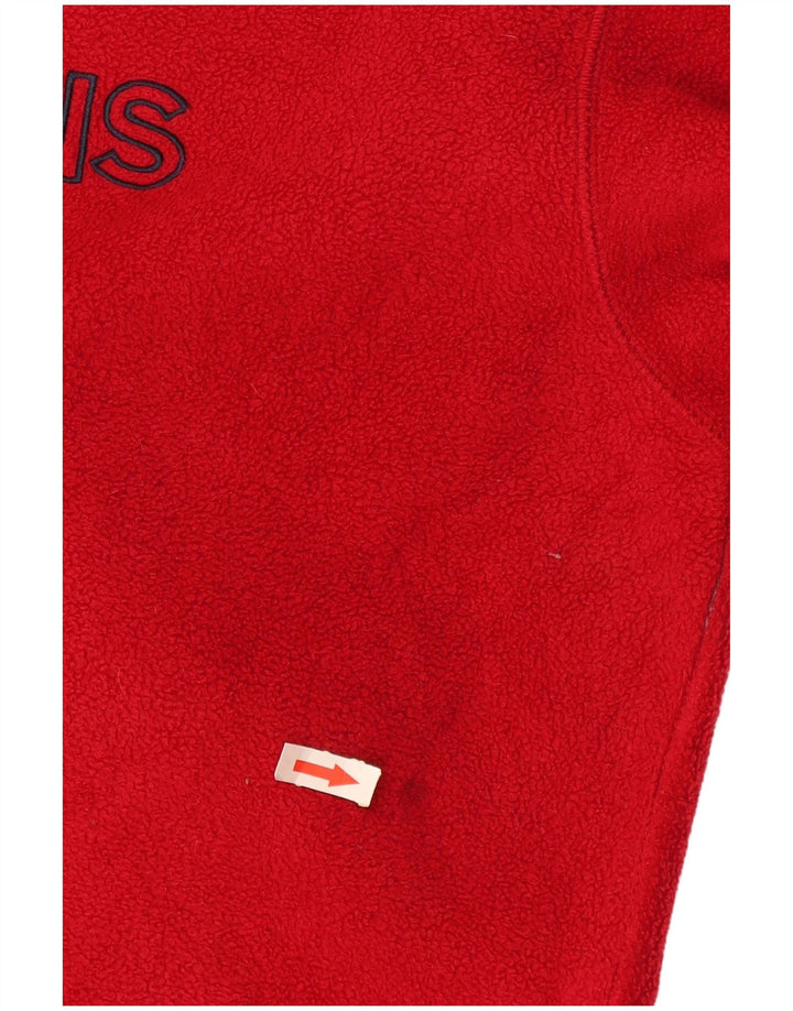 Nautica Pull polaire à col zippé pour homme XL Rouge Polyester