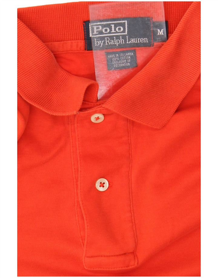 POLO RALPH LAUREN Mens Polo Shirt Medium Orange Cotton