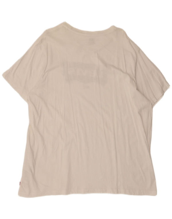 Levi's T-Shirt Graphique Femme 2XL Blanc Coton