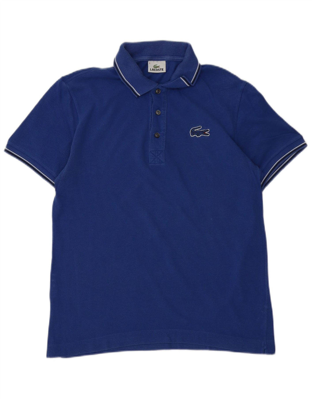 LACOSTE Polo Homme Taille 3 Petit Bleu Marine Coton