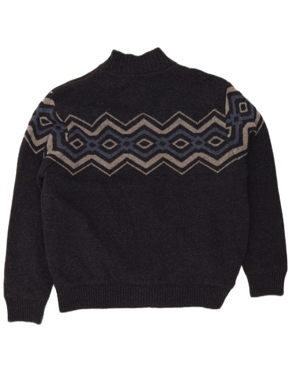 Atlas For Men Cardigan entièrement zippé pour homme 3XL Gris Géométrique Laine