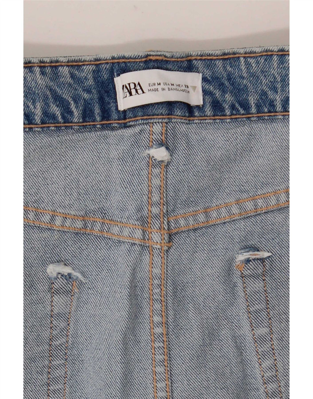 Zara Femme Jupe En Jean Moyen W28 Bleu