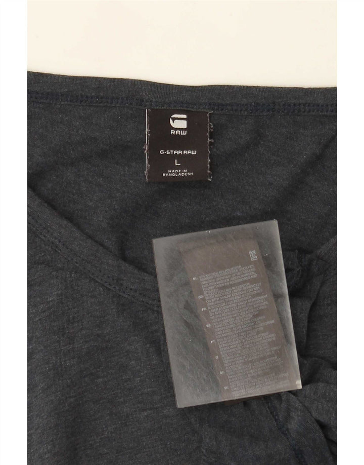 G-Star Homme T-Shirt Top Large Bleu Marine Coton
