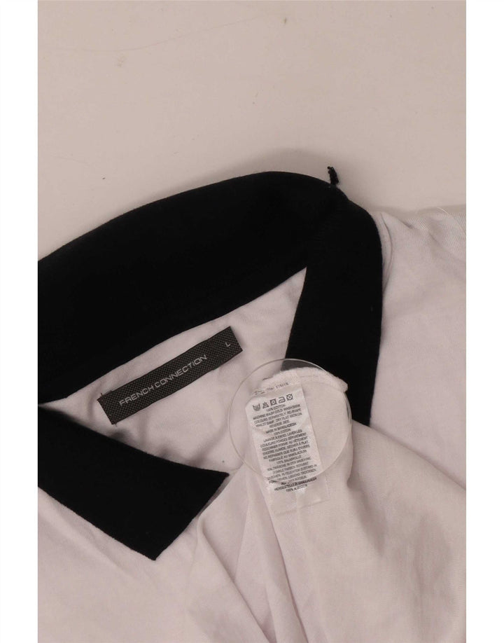 French Connection Polo Rugby Homme Grand Blanc Coton