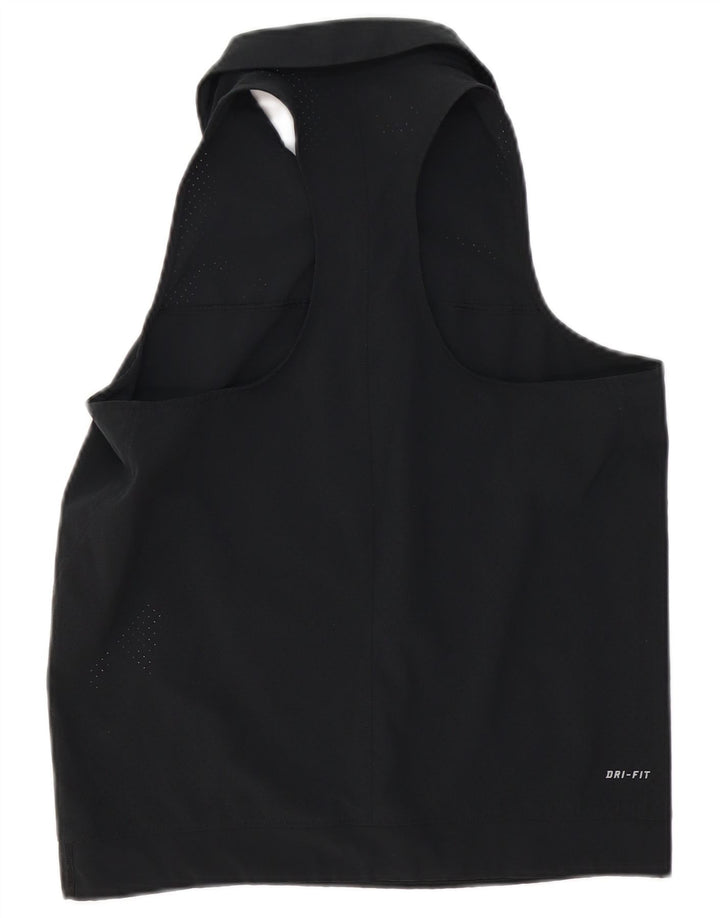 NIKE Débardeur Dri Fit pour femme UK 16 Large Noir Polyester
