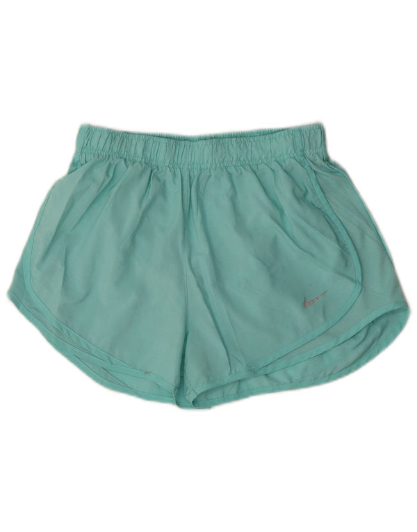 Nike Short de sport Dri Fit pour femme UK 12 Polyester turquoise moyen